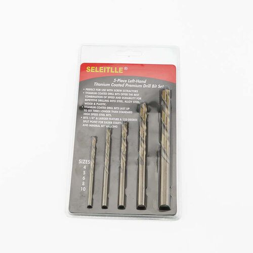 LOBTEX含钴左旋麻花钻滑牙断头螺丝左钻取出器反钻头4-5-6-8-10mm
