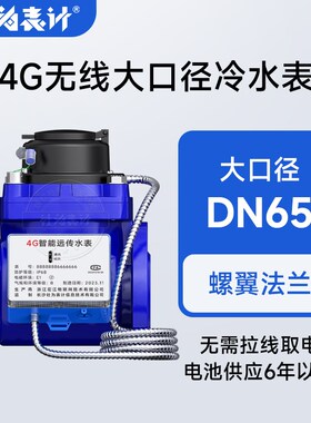 大口径工业水表智能无线4G/NB远传物联网法兰水表DN50/100 送系统