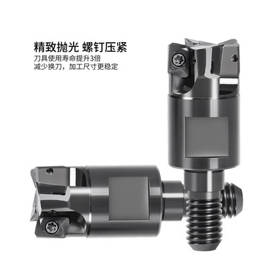 ASM07小径刀头抗震铣刀杆锁牙式可换铣刀头螺纹刀头JDMT0702刀片