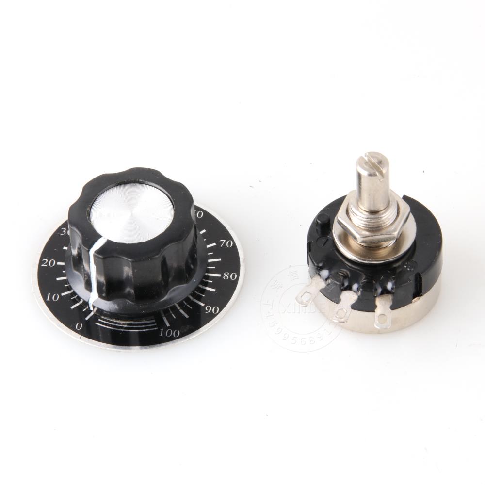 台湾RV24全新台产原装电位器+刻度盘+旋钮RV24YN20S 1K 2K 5K 10K