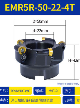 数控圆鼻铣刀盘EMRW加工中心开粗平面飞刀盘EMR铣床63R6 50R5刀头