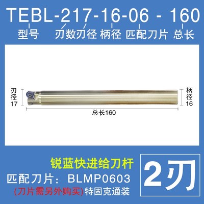 快进给铣刀杆TEBL高进给TEMBL铣刀盘特固克通装双面刀片BLMP0603