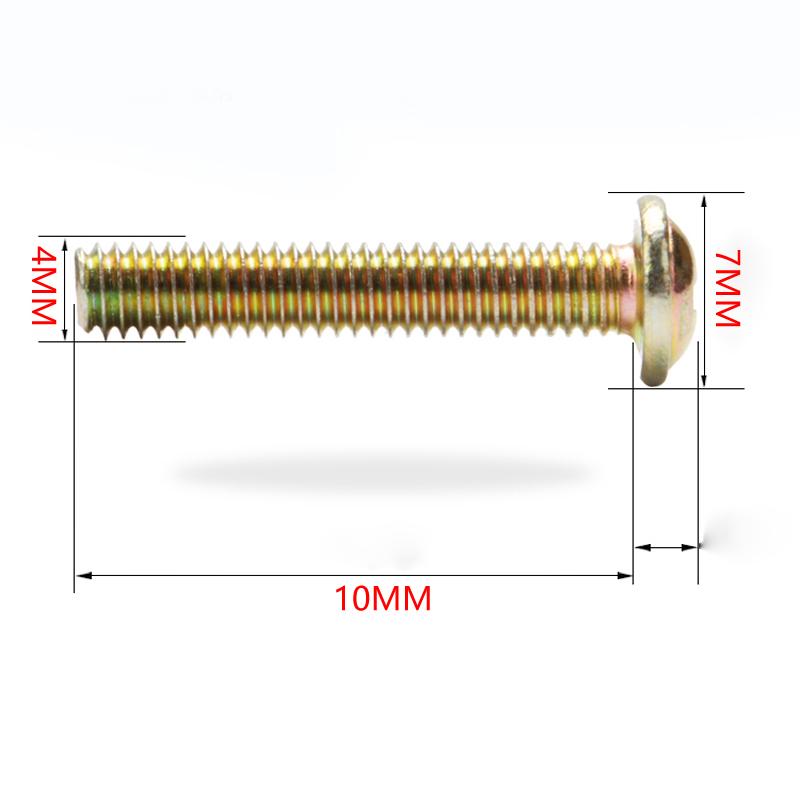 螺钉m4圆头带介柜门拉手螺丝 把手抽屉拉手螺丝4公分加长固定配件
