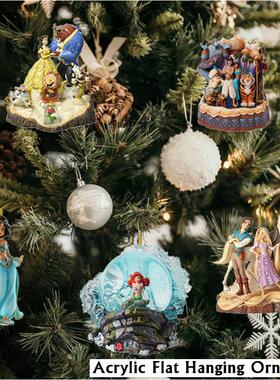 Christmas Pendant Xmas Tree Decoration Princess Flat Cartoo