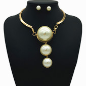women tassel 欧美夸张大珍珠项链 suit jewelry pearl necklace