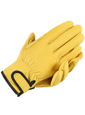 Work Gloves Leather Workers Work Welding Safety Protection G