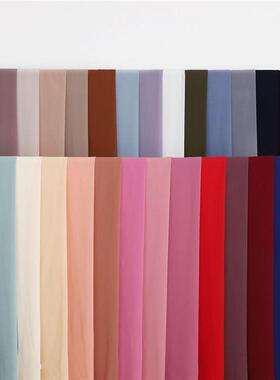 Single color chiffon scarf for womens headscarf雪纺围巾头巾