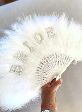 Bride Fluffy fan bachelorette hen party girls weekend bride