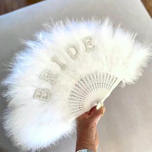 Bride Fluffy fan bachelorette hen party girls weekend bride
