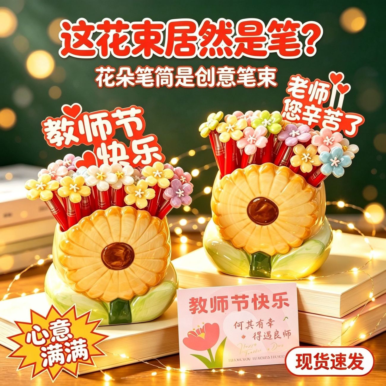 教师礼物陶瓷DIY手工笔筒