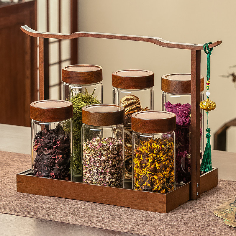 高级感手提茶叶罐大口径防潮