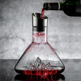 红酒醒酒器快速家用套装 瀑布式 奢华高档玻璃葡萄酒倒酒存酒分酒壶