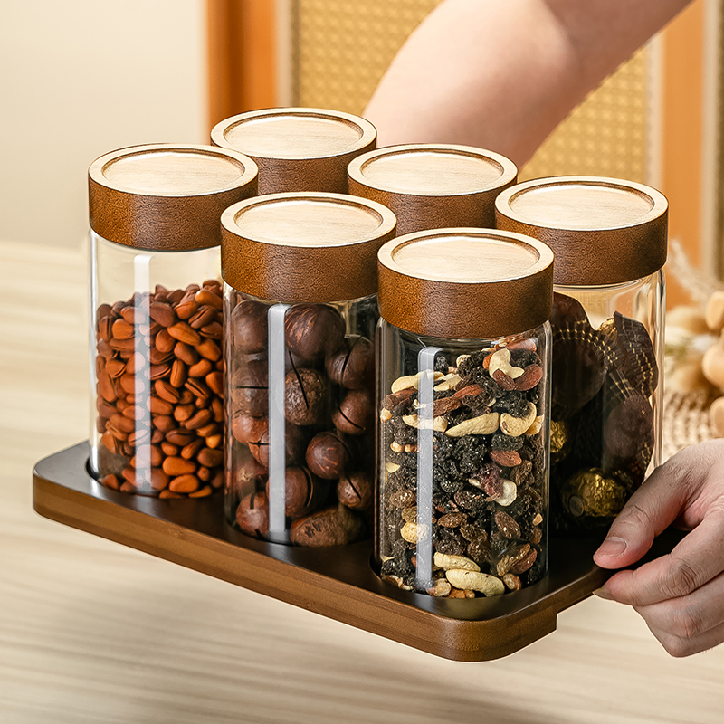 家用坚果密封罐瓜子花生收纳罐子