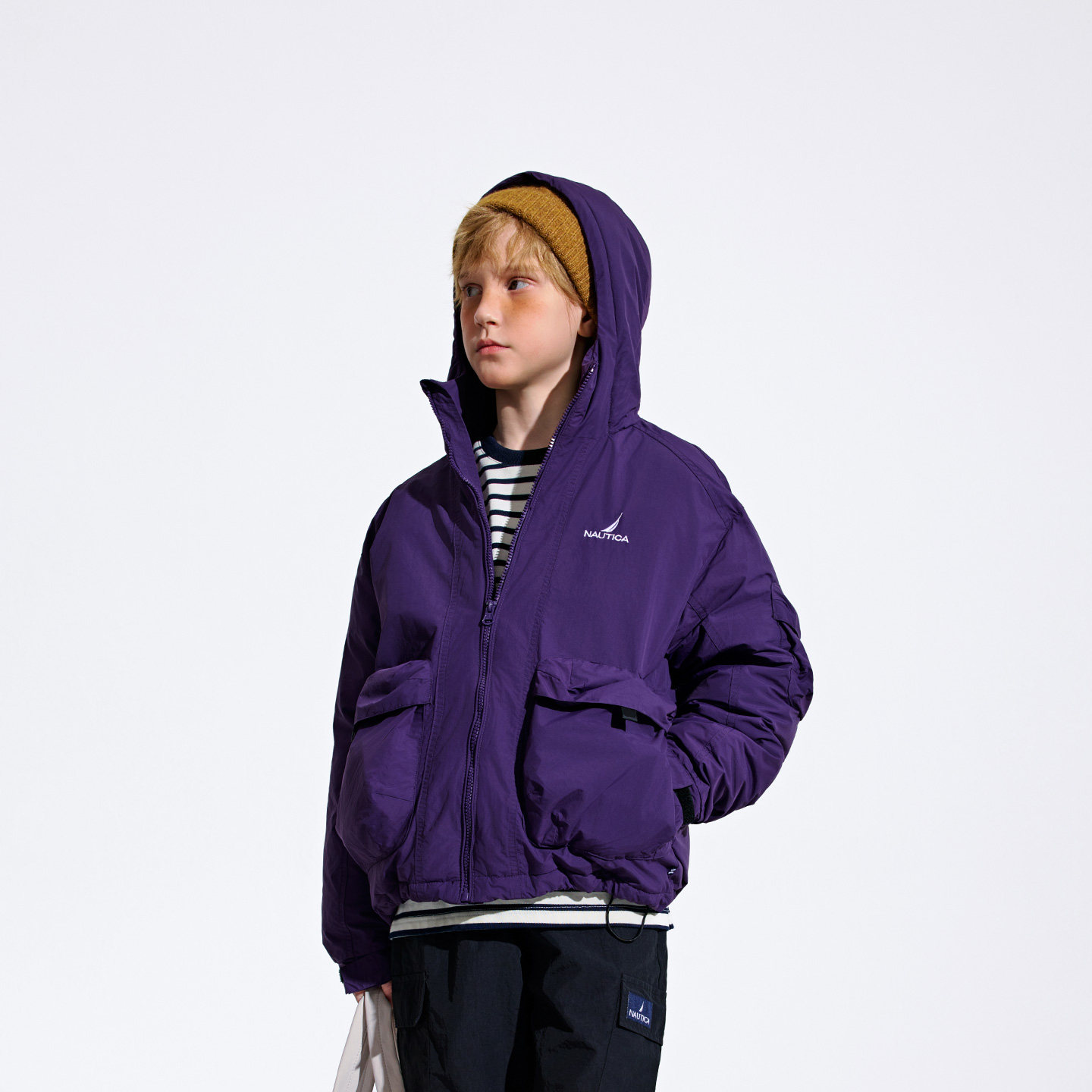 【帆壳机能】NAUTICA童装男童女童夹克羽绒服秋冬季儿童工装户外