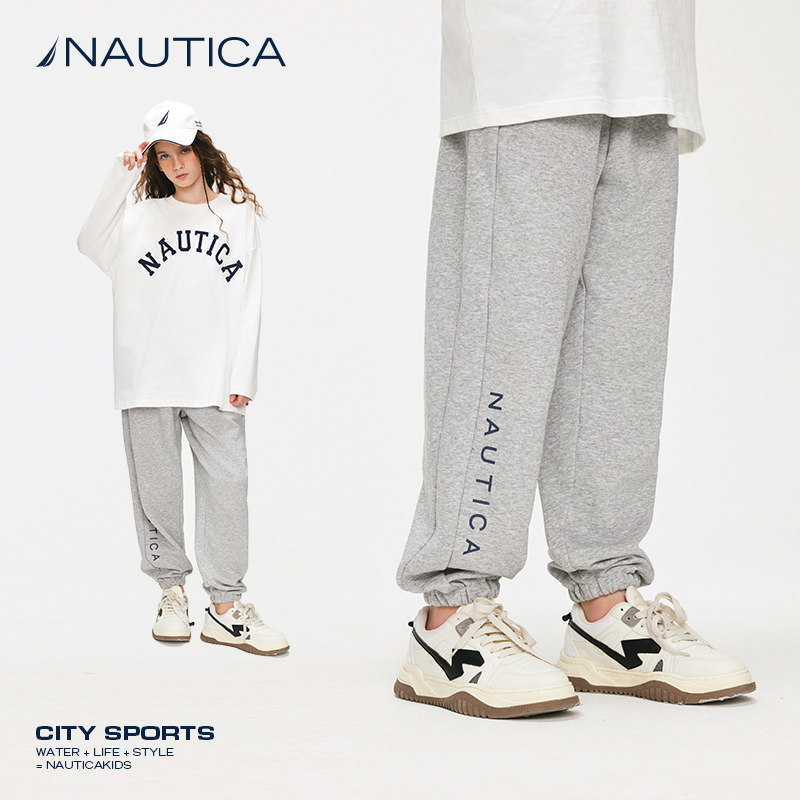 【弹力软毛圈】NAUTICA童装 男女童长裤春秋季运动卫裤儿童裤子