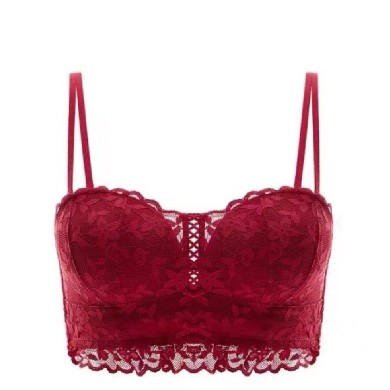 套装女士内衣蕾丝红色本命年性感薄款大胸显小聚拢调整型文胸妈妈