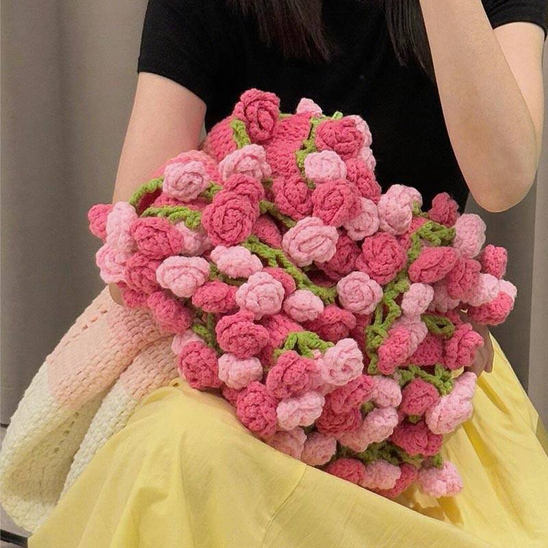 毛线玫瑰花束毯子钩织手工编织diy毯子花朵材料包铃兰花毯送女友,服饰配件/皮带/帽子/围巾,毛线,淘宝优惠券,粉丝福利购,淘宝优惠卷