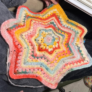 雪妃尔琉璃云彩色渐变七星毯材料包毯子编织diy手织毛毯新手礼物