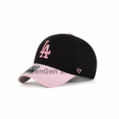 47brand帽子大标硬顶粉色棒球帽复古男女NY显脸小遮阳美式 鸭舌帽