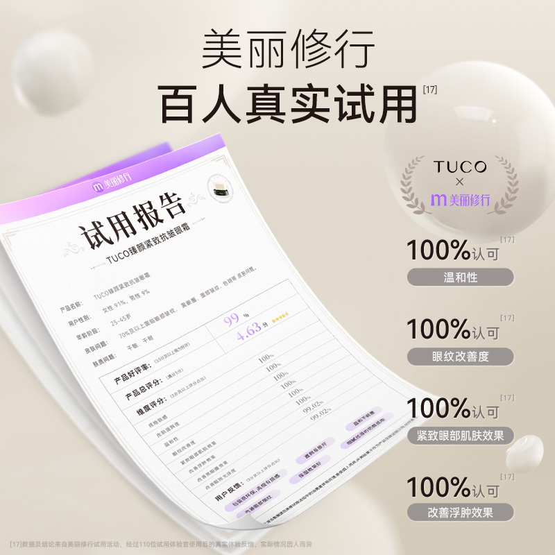 【胡可双11】TUCO法老眼霜抗皱淡纹焕亮眼周紧致保湿精华