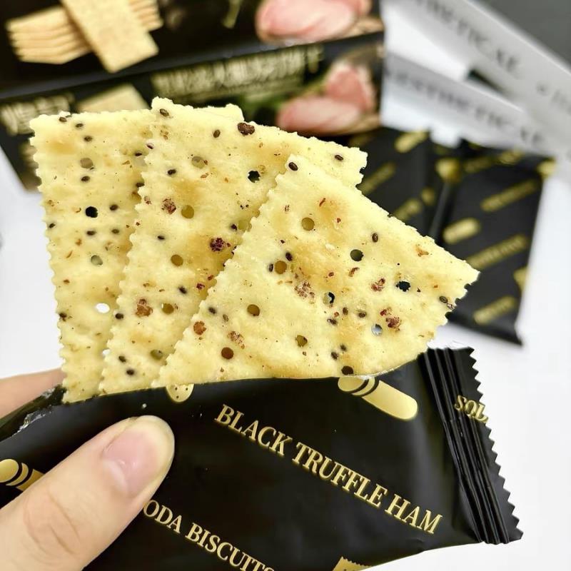 煌记黑松露火腿苏打饼干280g整箱网红代餐解馋休闲办公室零食小