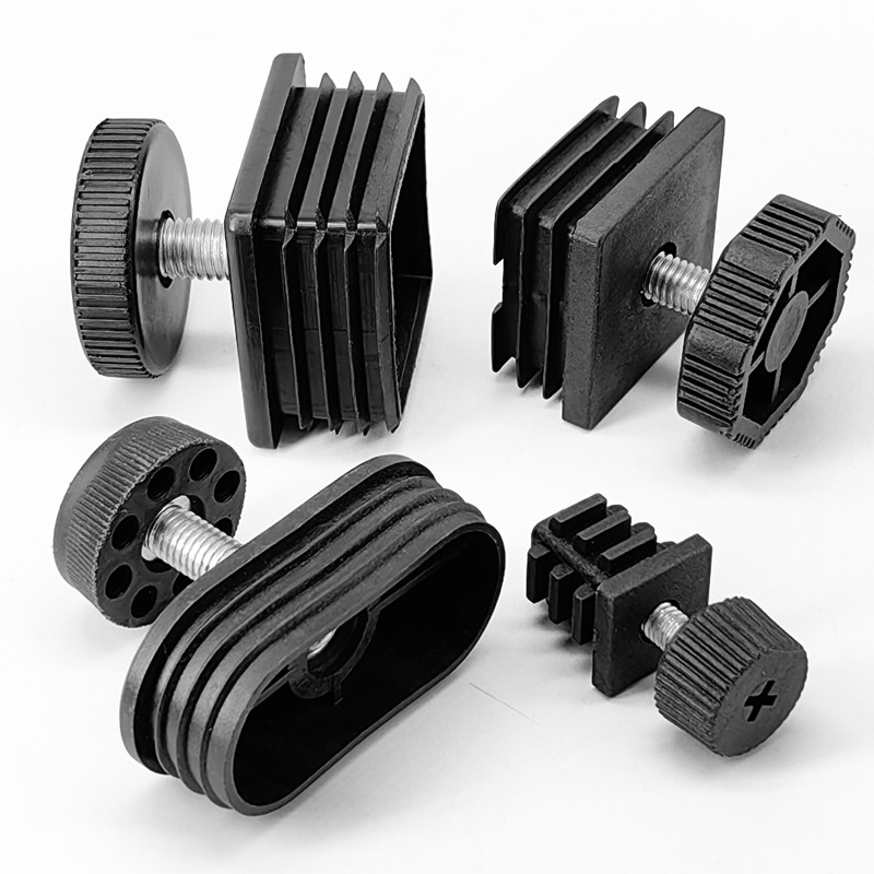 42mm圆家具调节脚可调节100*100mm镀锌管方管头盖脚垫支20*50mm座