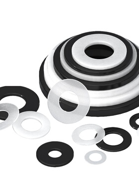 耐腐蚀M2垫片黑色隔离塑料平垫尼龙紧固尼龙垫圈平垫加大不伤表面