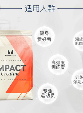 Myprotein熊猫一水肌酸粉IMPACT健身运动补剂己能增肌【新日期】