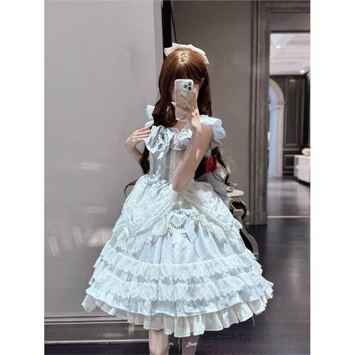 童话降临少女甜妹doll感华丽小礼服感蕾丝蛋糕飞行日记原创lolita