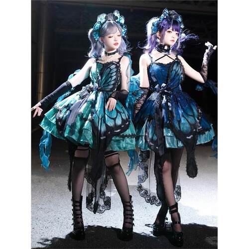 实体店现货星辰幻想《蝴蝶芭蕾》公主风lolita连衣裙JSK披肩斗篷