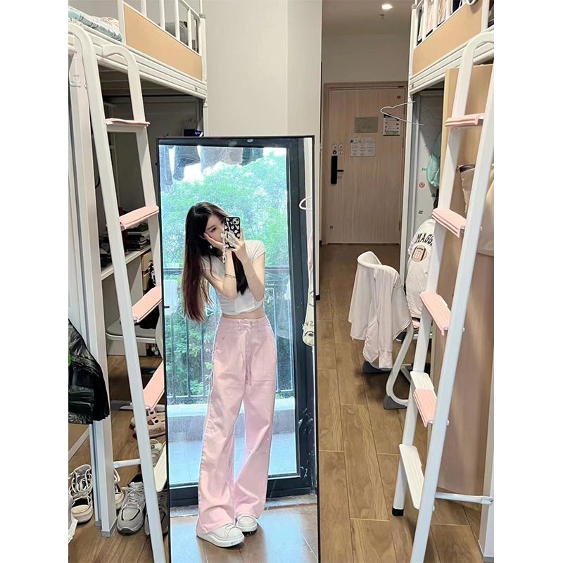 盐系学院风白色上衣小个子裤子