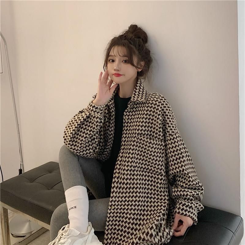 慵懒oversize衬衫外套女2023