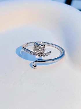 通体s925纯银戒指女小众设计感