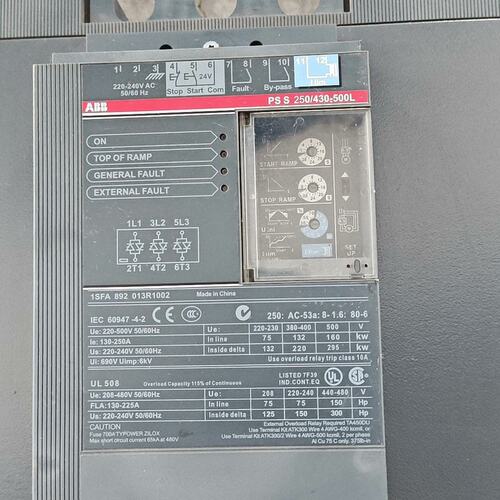 议价B软起动器PSS250/430-500LPSS72/124-500LPSS142/245-500L