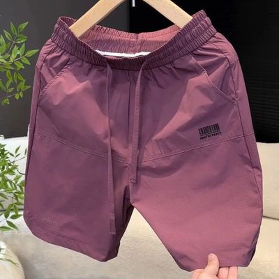 男士中裤激光打孔休闲裤子时尚