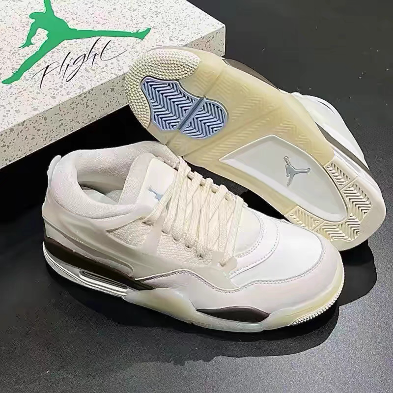 JordanAirJordan 4 RM舒适百搭减震耐磨低帮生活休闲鞋男款米白色