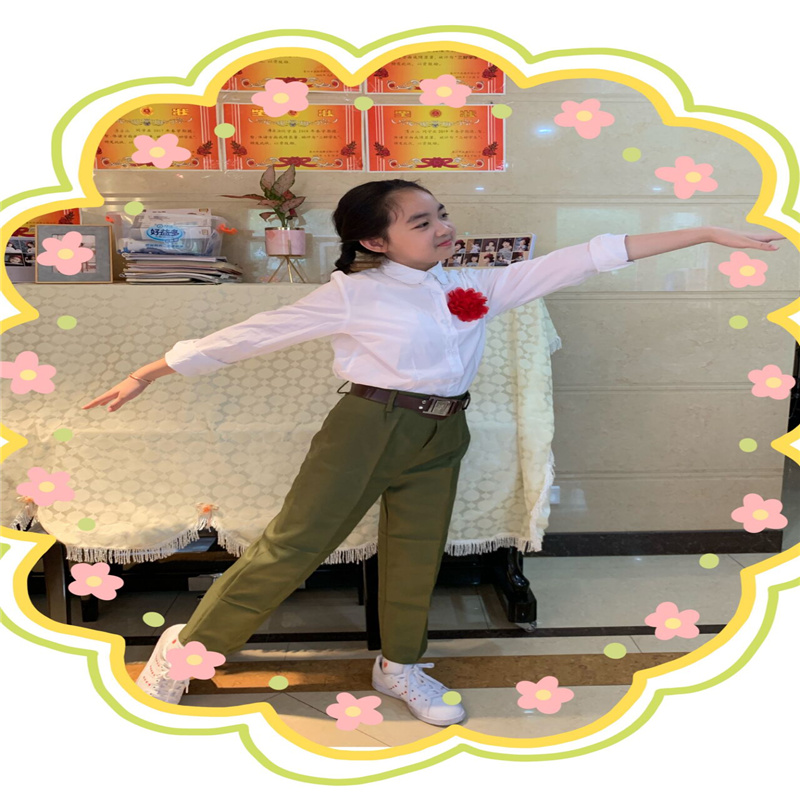 芳华同款下乡知青表演服儿童红卫兵绿军装舞蹈演出服70年代怀旧装