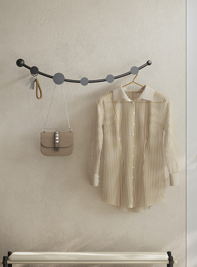 北欧风墙上创意壁挂衣服挂钩进门玄关卧室衣帽架入户收纳架挂衣钩