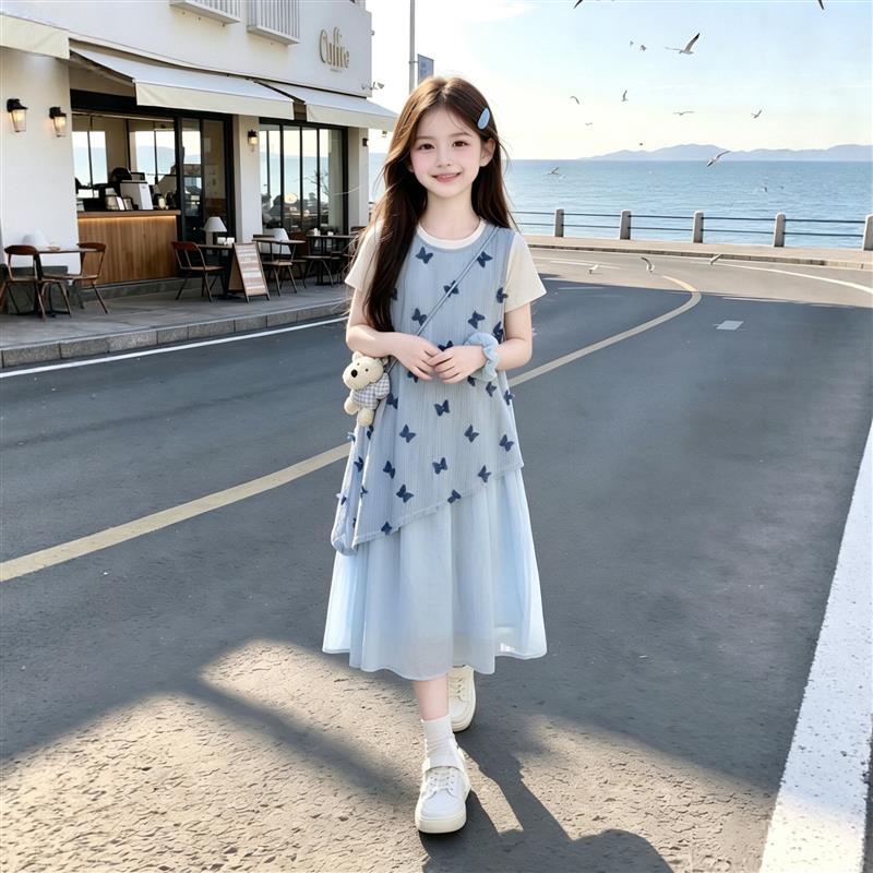 2026新款今年流行爆款儿童公主裙大童绝美连衣裙夏季女童中长裙潮