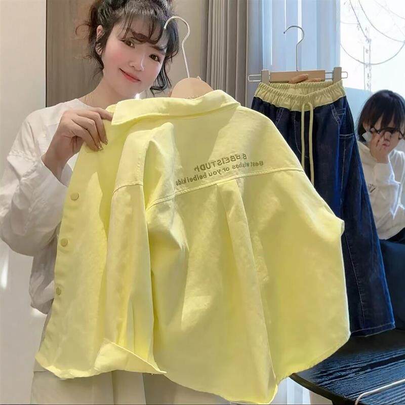 女童衬衫外套春夏2025新款洋气儿童春秋款衬衣百搭女孩春装上衣