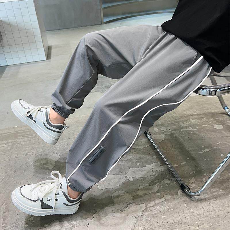 男童裤子春秋夏款2025新款夏装运动中大儿童夏季薄款速干防蚊长裤