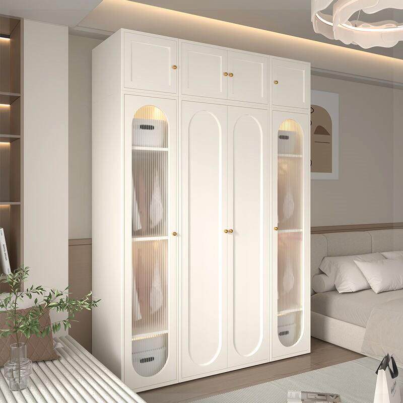 衣柜卧室家用法式奶油风家用卧室轻奢房间衣橱收纳柜现代简约储物