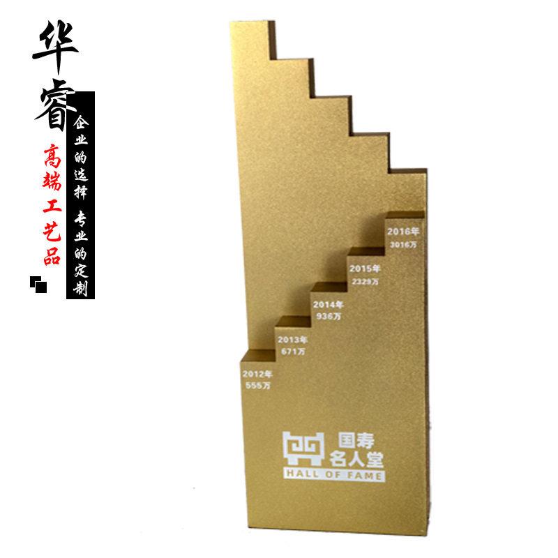 奖杯定做立体浮雕电镀喷漆定制学校企业活动庆典金属奖杯金银铜