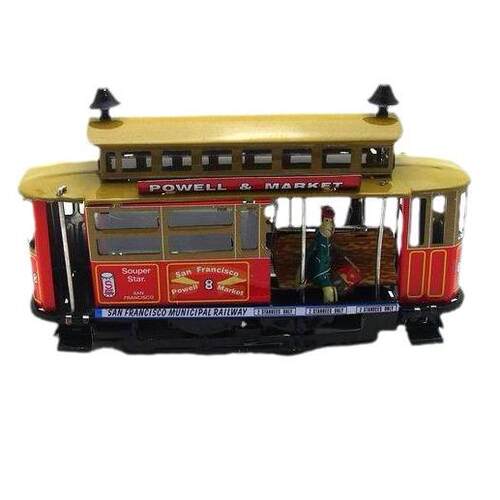 MS639洛杉矶电车复古发条工艺品摄影道具80后主题酒吧餐厅摆件