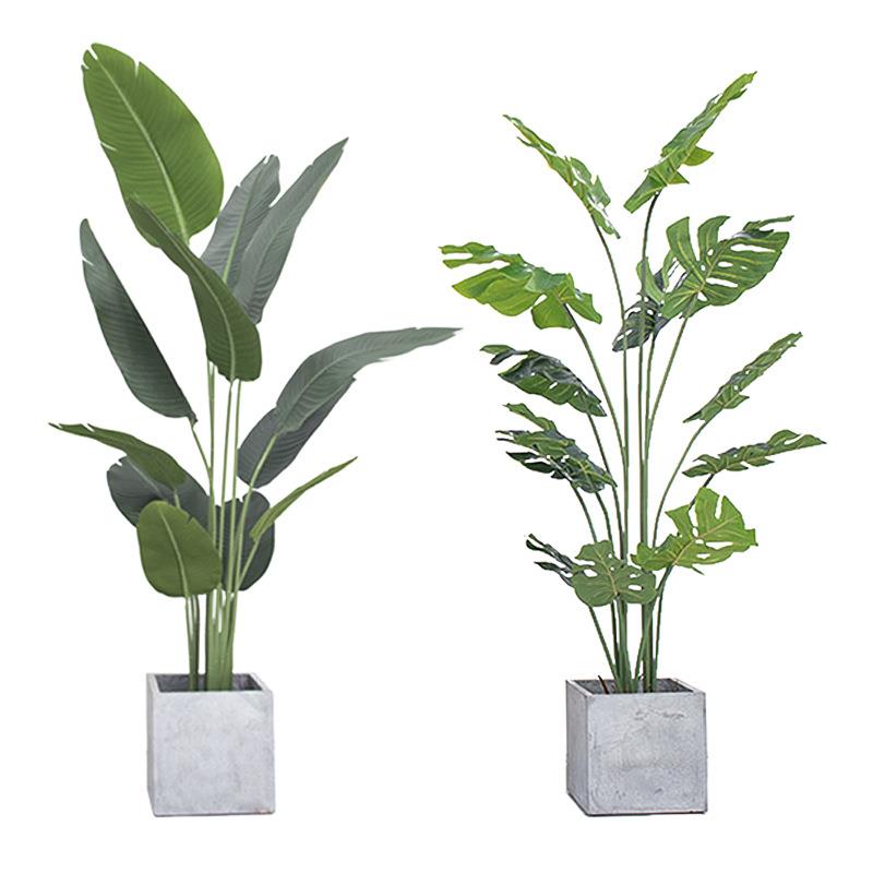 仿真龟背叶植物ins北欧植物盆栽室内摆件假绿植装饰家居客厅盆景