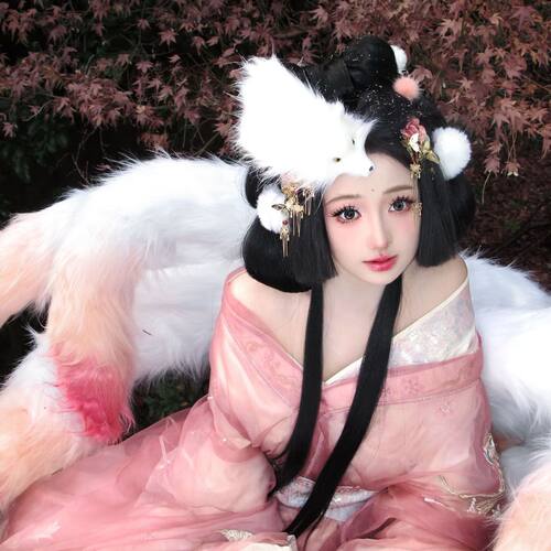 新款cosplay狐狸头尾巴饰品毛绒