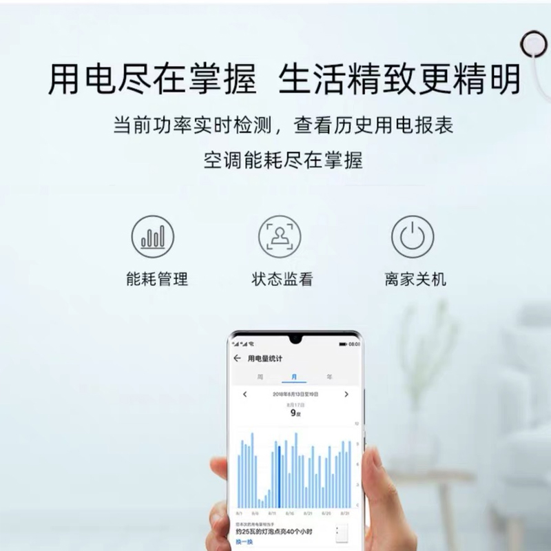 华为智选遥控大师空调伴侣 智能插座 多功能手机WiFi远程控制空调