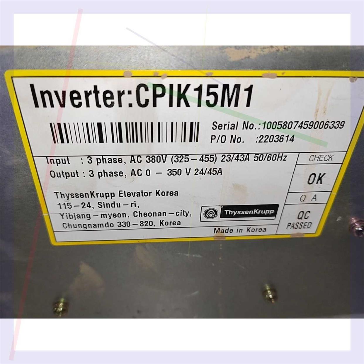 CPIK-15M1 电梯专用变频器。实物拍摄。看上的私聊。售