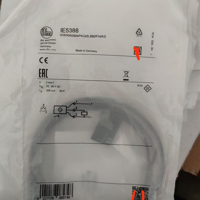 (请询价)易福门传感器IFM电感式接近开IE5388 IEB3002B