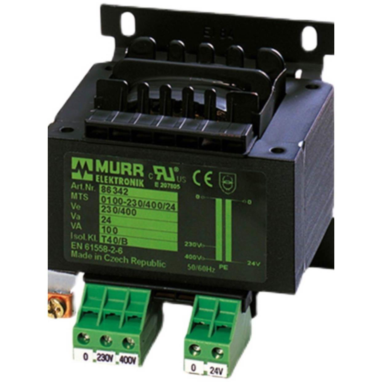 867229 MURR德国穆尔P:250VA变压器IN:220V OUT:24V全新原装